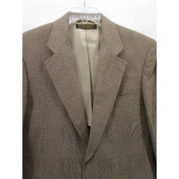 VINTAGE Brooks Brothers Sport Coat 42 Houndstooth Windowpane Blazer